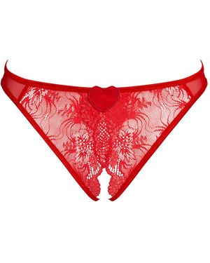 BonBon Lingerie Griselda Ouvert Full Brief - Red