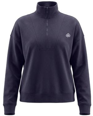 Be Athletica Varsity Athletica Quarter-Zip Sweatshirt - Blue