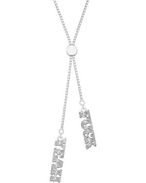 CarterGore Fuck Yeah Sterling Slider Necklace - Metallic