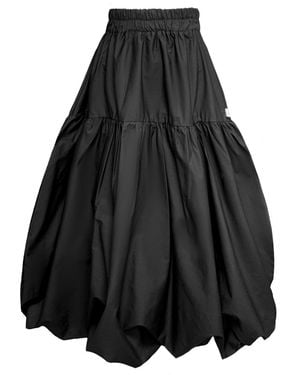 Frock Tales Mylar Puffball Midi Skirt - Black