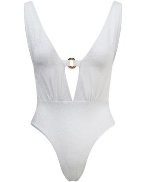 Baíah Siren Plunge Swimsuit - White