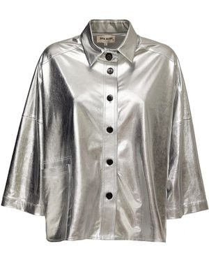 Julia Allert Loose Fit Shirt Metallic - Grey
