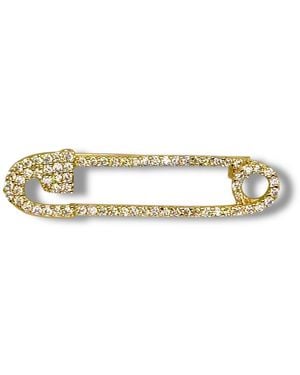 Jagged Halo Jewelry Safety Pin Brooch - Metallic