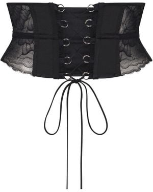 Lunatic Femme Butterfly Waist Cincher-Corset-Collar-Bandeau - Black
