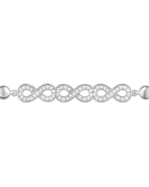 Maison De Gala Infinity Wave Crystal Bracelet - Metallic