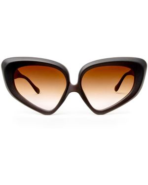 Loop and Egg Sunglasses L A G Two Dark - Brown