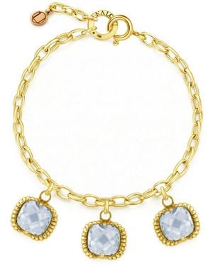 Unaloe Fantasy Vermeil Bracelet With Crystal – Elegant Jewellery With Faceted Stone - Metallic