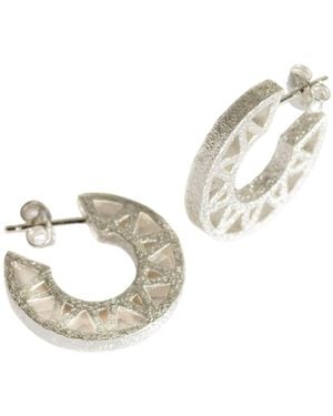 Claire Hill Designs Geometric Hoop Earrings - Metallic