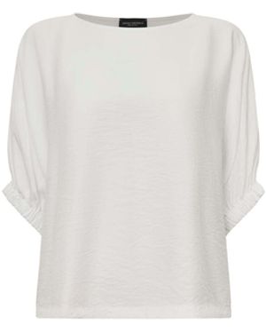 James Lakeland Gathered Sleeve Blouse - White