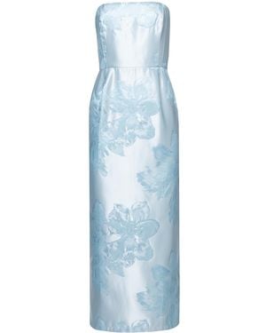 Forever Young the label Eclat Midi Jacquard Dress - Blue