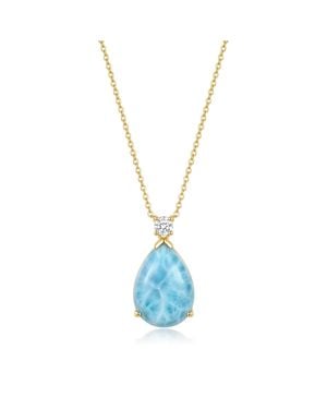 Ormiro Mermaid's Tear Larimar Necklace - Blue