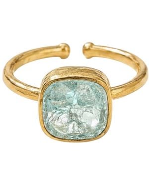 La Pluie Jewellery Nyx Ring Aqua - Metallic