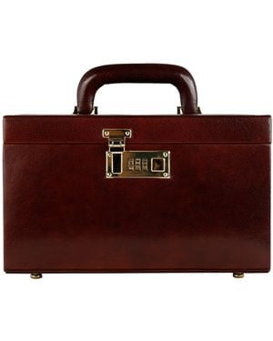 Time Resistance Leather Jewellery Box For - Red