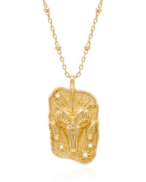Luna Charles Solara Zodiac Necklace - Metallic