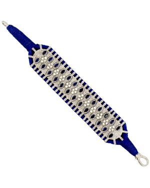 Artisan Sapphire, Pearl & Diamond Silk Bracelet - Blue
