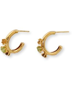 Gem Island Aura Earrings - Metallic