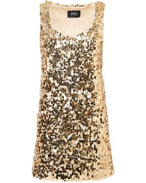 SVETA Milano Chiara Sequin Dress - Natural
