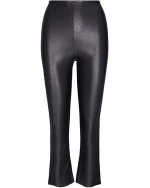 Commando Faux Leather Control Smoothing Crop Flare, Slg33 - Black