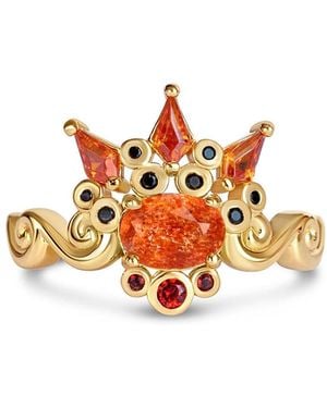 Ptera Jewelry Amber Horizon Ring - Metallic