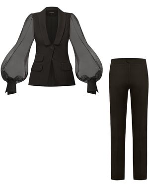 Tia Dorraine J'Adore Tailored Pant Suit - Black