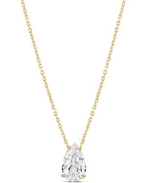 SALLY SKOUFIS Pure Droplet Necklace Grande With Made Cz Diamond Stimulant - Metallic