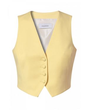 AGGI by HALEWSKI Sylvia Butter Suit Vest - Yellow