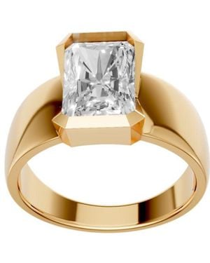 Aya Fine Jewelry Radiant Cut Lab Grown Diamond Solitaire Ring - Metallic