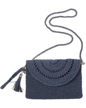 SJW BAGS LONDON Grace Hand Crochet Bag - Blue