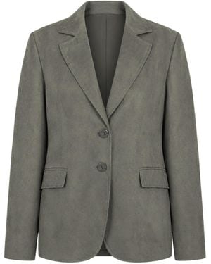 Ats the Label Jett Suede Blazer - Gray