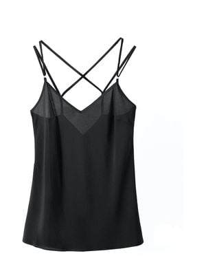Voya Vela Silk Camisole - Black