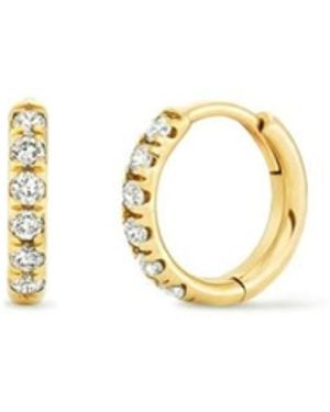 Dinny Hall Mini Lab-Grown Diamond Huggie Hoops - Metallic