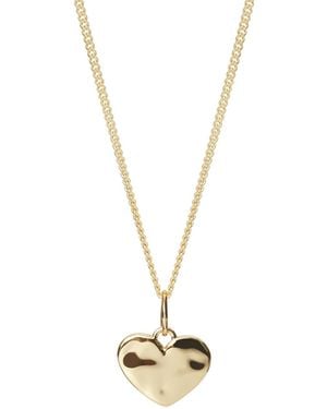 Muru Ripple Heart Necklace - Metallic