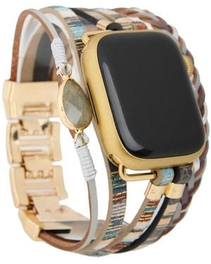 Saachi Leather Apple Watch Band - Black