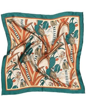 Lost Pattern Madagascar Silk Bandana - Green