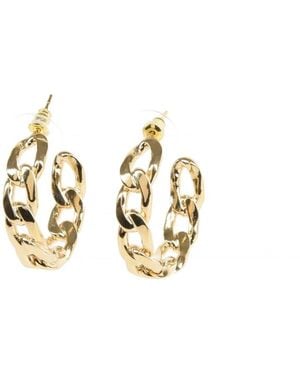 Addicted Sekhmet Earrings Chain Hoops - Metallic