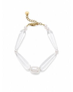 La Maison Gisel B. Colette Rock Crystal Bracelet - White