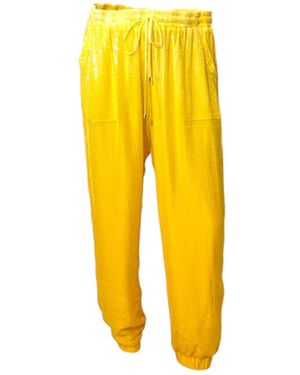 Julia Clancey Sunshine Sequin Sweatpants - Yellow