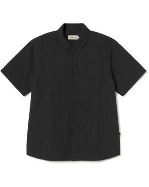 Thinking Mu Seersucker Tom Shirt - Black