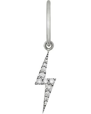 Zoe & Morgan Zap Diamond Hoop Single - Metallic