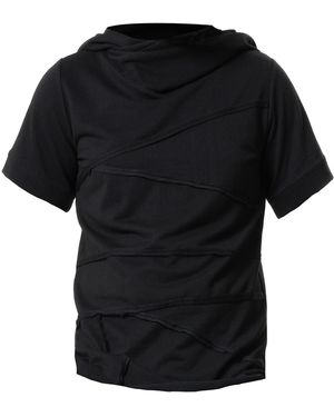 Metamorph Short Sleeve Hooded Top - Black