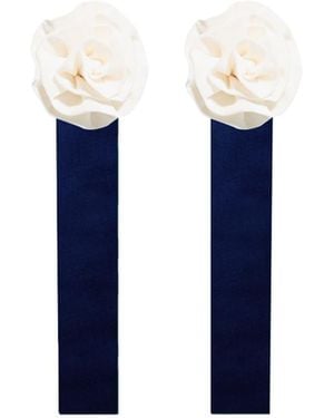 Nur Karaata Versailles Rose Gloves - Blue