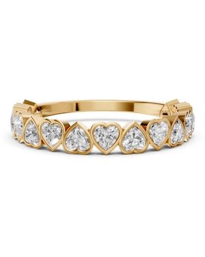 Aya Fine Jewelry Nova Heart Cut Lab Grown Diamond Stacking Band Ring - Metallic