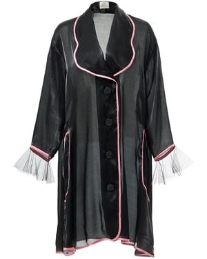By Moumi Two Times Midi Jacket Black Liquid Organdie