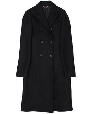 Hegarty Double Breasted Cashmere And Wool Overcoat - Black