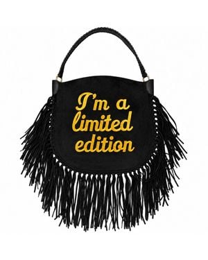 Lilly Loves I'M A Limited Edition Suede Bag - Black
