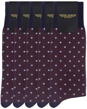 Peper Harow - Made in England Groomsmen's Socks Bundle - Purple