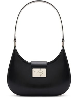 Amy Lynn Albany Leather Shoulder Bag - Black