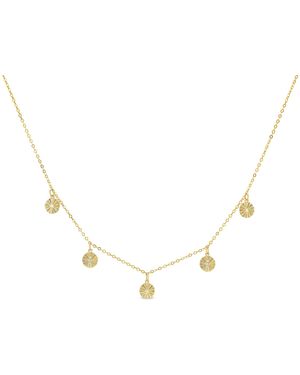 Talismania Jewelry Sol Fluted Station Necklace - Metallic