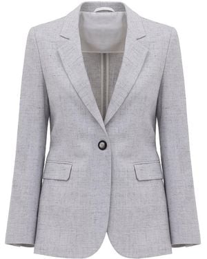 Georgette Soft Ash Tailored Blazer - Gray
