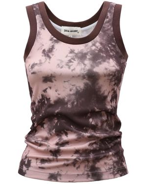 Julia Allert Rib Tank Top Tie-Dye - Brown